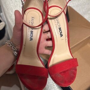 Fashion Nova Red Women's Heels